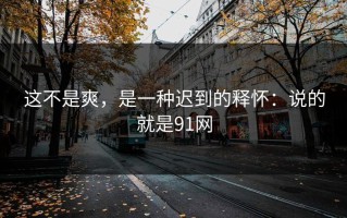 这不是爽，是一种迟到的释怀：说的就是91网