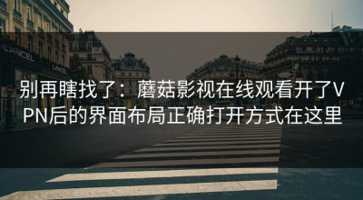 别再瞎找了：蘑菇影视在线观看开了VPN后的界面布局正确打开方式在这里