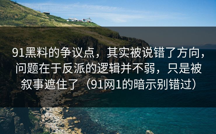 91黑料的争议点，其实被说错了方向，问题在于反派的逻辑并不弱，只是被叙事遮住了（91网1的暗示别错过）