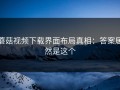 蘑菇视频下载界面布局真相：答案居然是这个