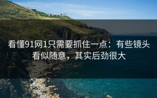 看懂91网1只需要抓住一点：有些镜头看似随意，其实后劲很大
