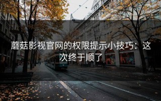蘑菇影视官网的权限提示小技巧：这次终于顺了