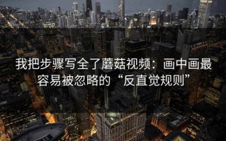 我把步骤写全了蘑菇视频：画中画最容易被忽略的“反直觉规则”