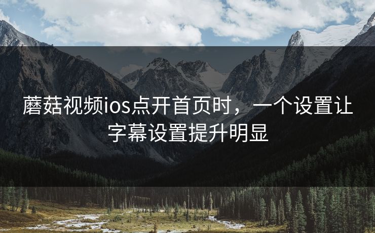 蘑菇视频ios点开首页时，一个设置让字幕设置提升明显