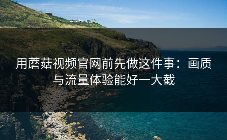 用蘑菇视频官网前先做这件事：画质与流量体验能好一大截