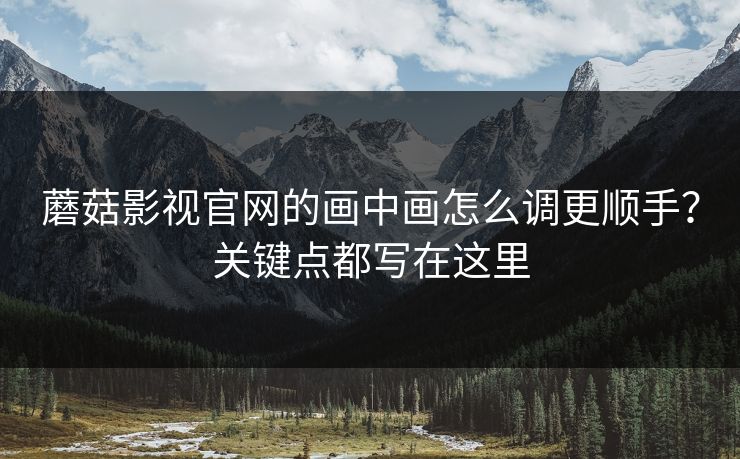蘑菇影视官网的画中画怎么调更顺手?关键点都写在这里-第1张图片-蘑菇视频app下载 - 安卓苹果双端支持 蘑菇影视官网的画中画怎么调更顺手?关键点都写在这里-第1张图片-蘑菇视频app下载 - 安卓苹果双端支持