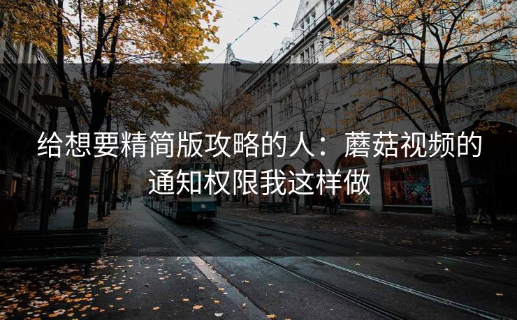 给想要精简版攻略的人:蘑菇视频的通知权限我这样做-第1张图片-蘑菇视频app下载 - 安卓苹果双端支持 给想要精简版攻略的人:蘑菇视频的通知权限我这样做-第1张图片-蘑菇视频app下载 - 安卓苹果双端支持